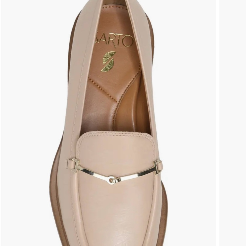Leather Franco Sarto flat loafers beige